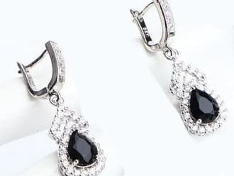 Jet Black Zirconia Earrings