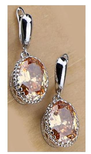 Champagne Zirconia Earrings