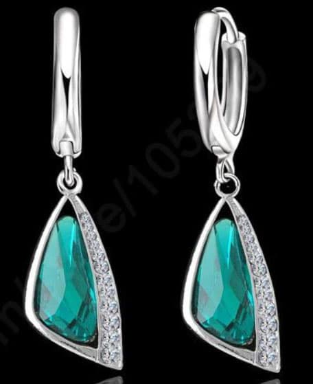Bold Green Austrian Crystal Earrings