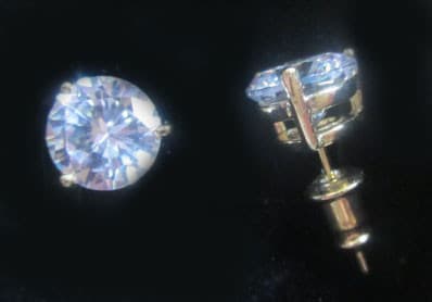 Cubic Ziconia Post Earrings