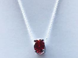 Oval Orange Necklace