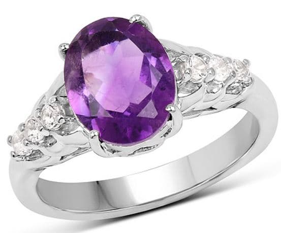 Amethyst and Topaz Ring